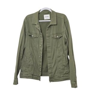 Jack & Jones Men’s Olive Green Jean Jacket XL Button-Up